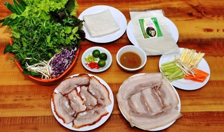 quán bánh tráng cuốn thịt heo ngon ở Đà Nẵng
